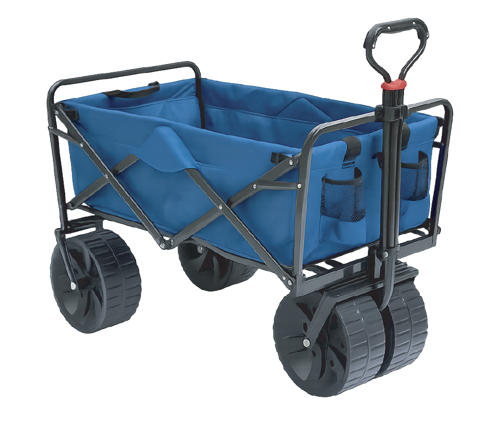 Blue folding beach wagon