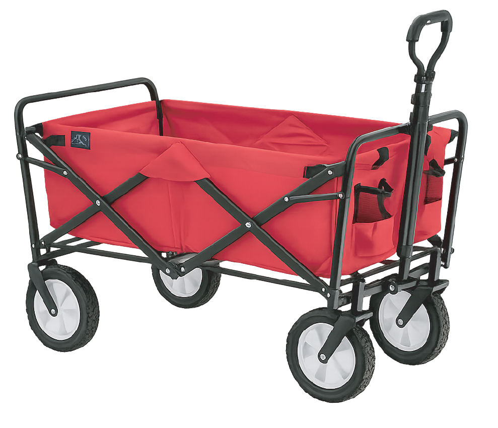 Red folding wagon