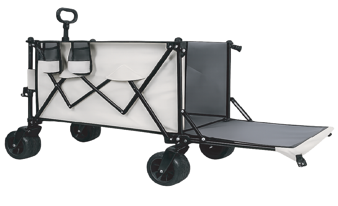 Folding wagon with tailgate extension
